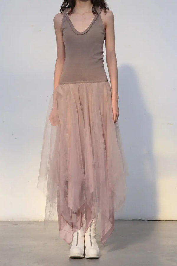 marc le bihan 2836 vest dress rosewood